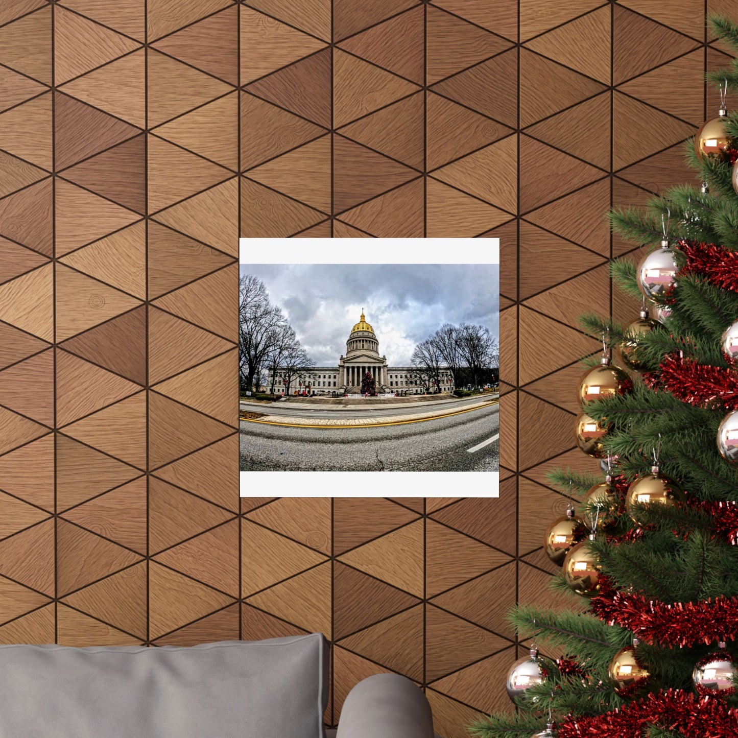 Capitol Building Matte Poster — Horizontal Cityscape Wall Art