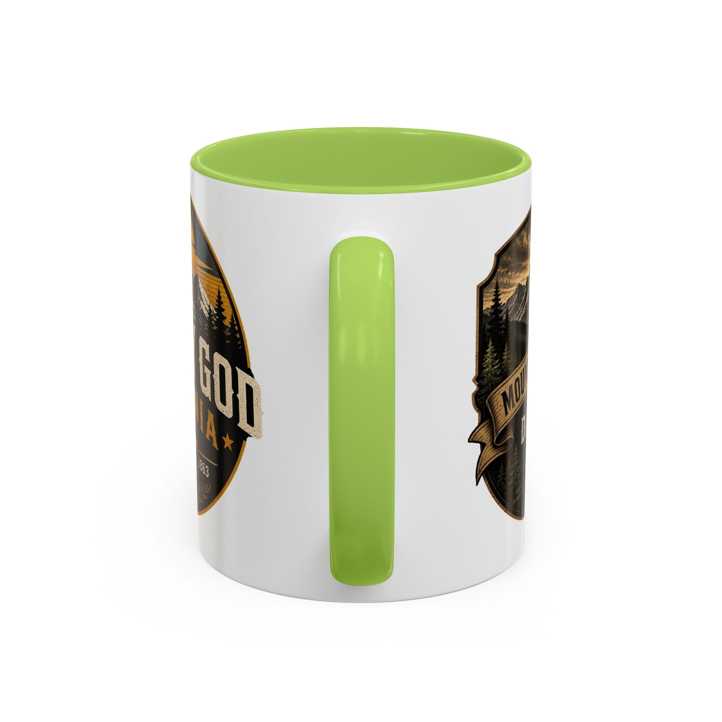 West By God Virginia Accent Coffee Mug — Vintage Mountain Cabin Design (11/15oz)