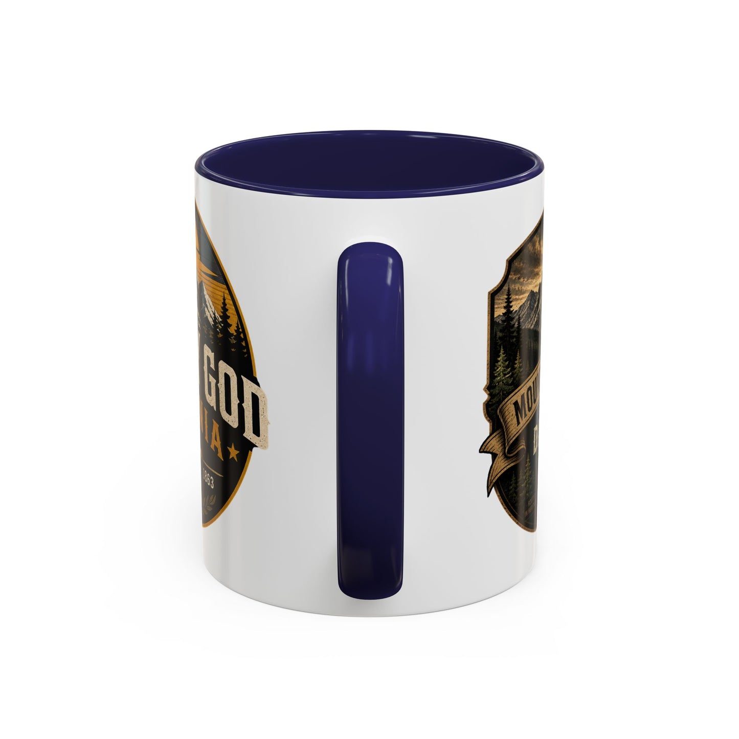 West By God Virginia Accent Coffee Mug — Vintage Mountain Cabin Design (11/15oz)