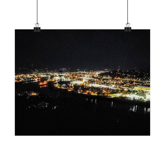 South Charleston Night Photo Matte Poster