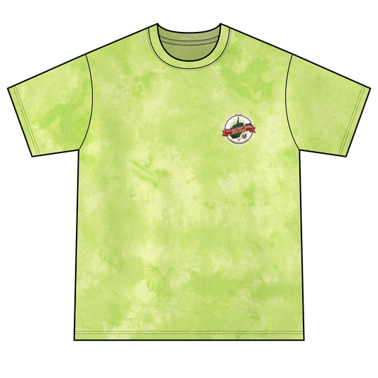 West Virginia Flag Tie-Dye T-Shirt — Crystal Red & Black USA Design