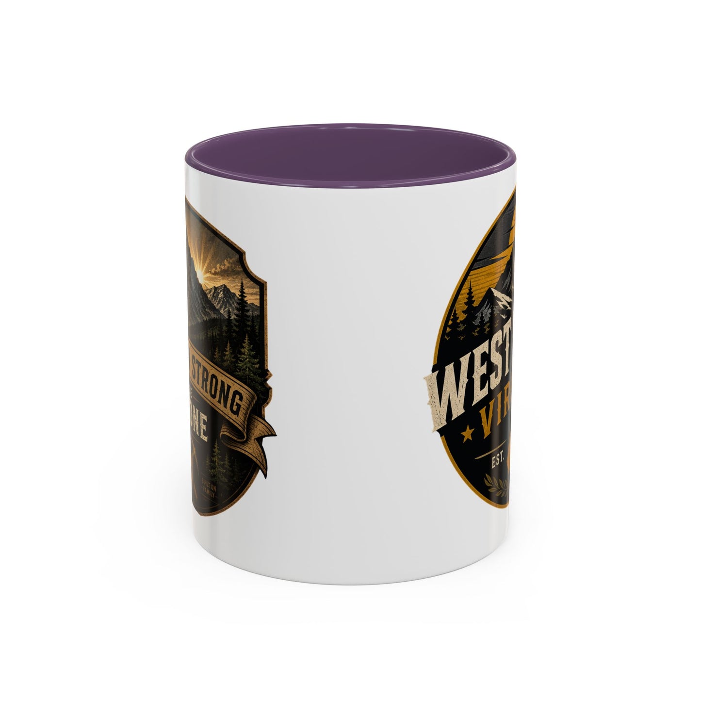 West By God Virginia Accent Coffee Mug — Vintage Mountain Cabin Design (11/15oz)