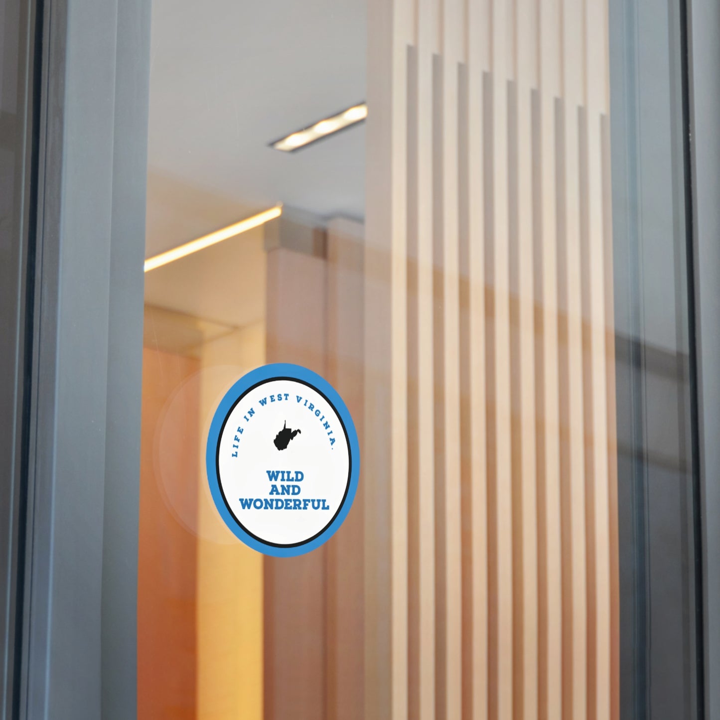 Life in West Virginia Round Vinyl Sticker — State Pride Decal