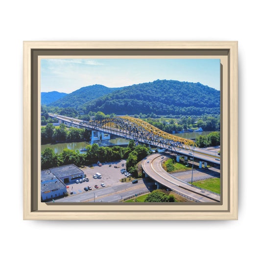 Chuck Yeager Memorial Bridge Matte Canvas, Framed (Multi-color)