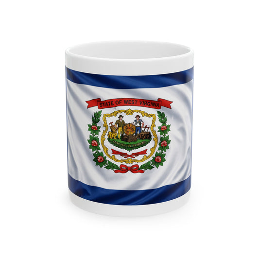 West Virginia Flag Ceramic Mug – State Seal Coffee Cup (11oz, 15oz)