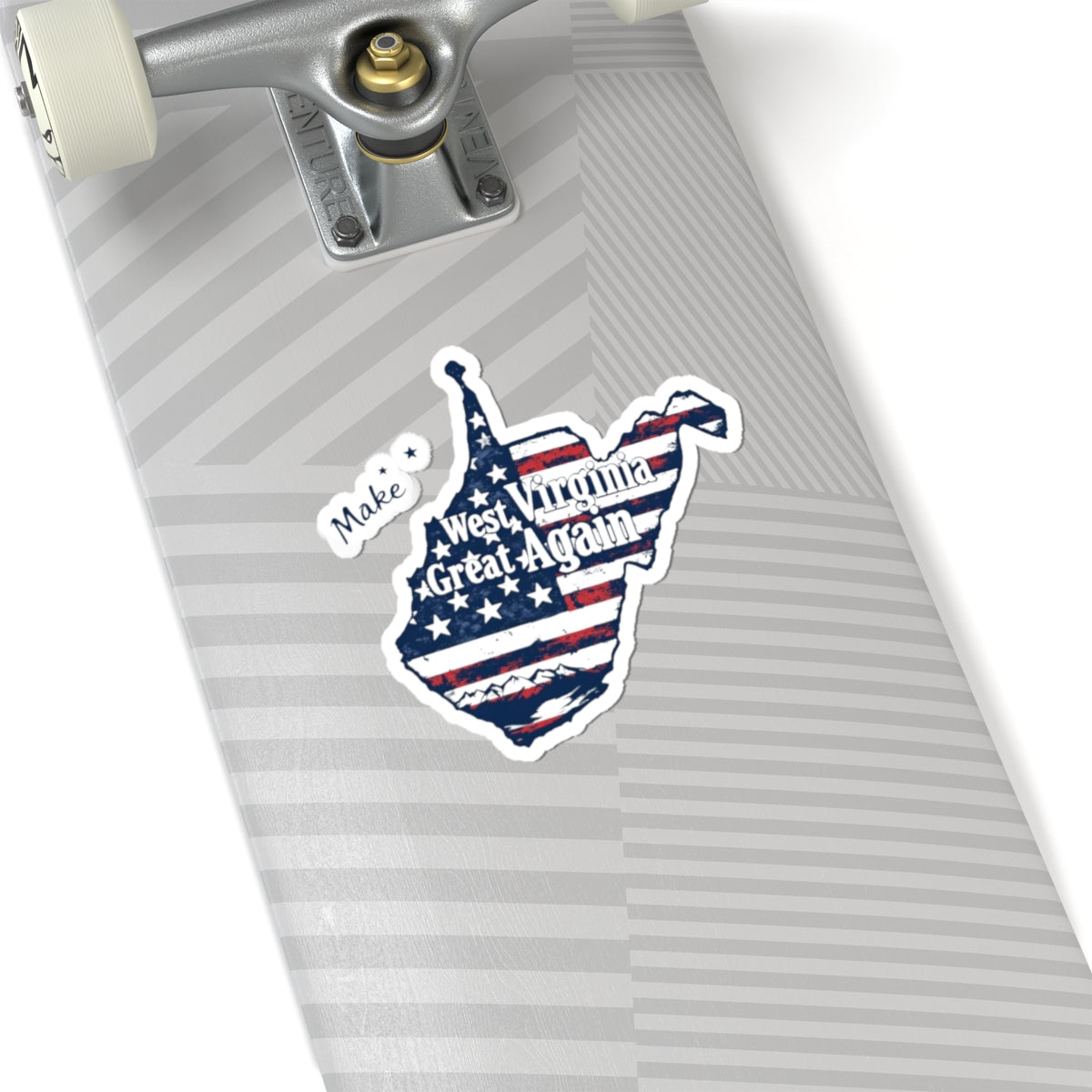 Make West Virginia Great Again - American Flag State Sticker (Kiss-Cut)