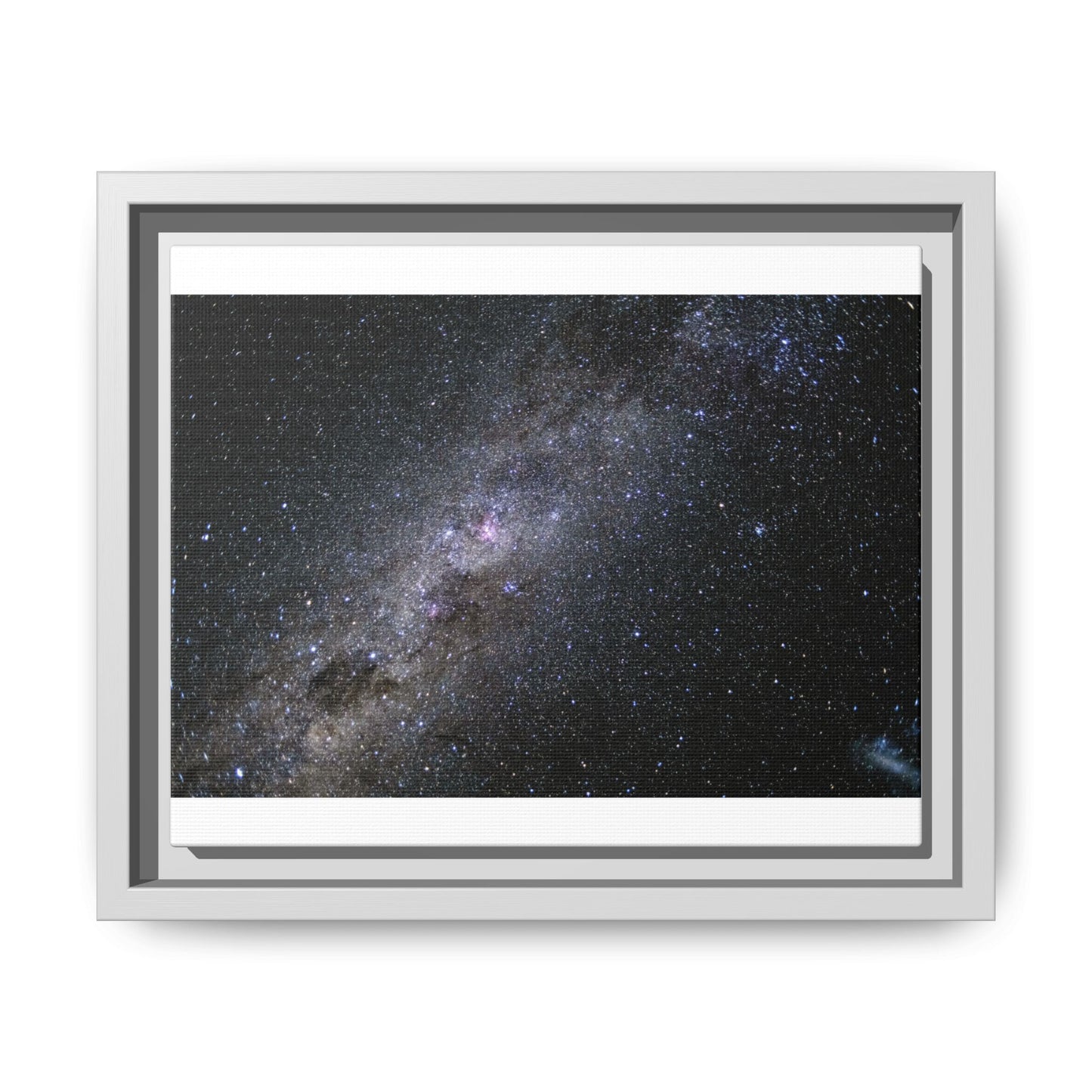 The milky way Galaxy Matte Canvas, Framed (Multi-color)