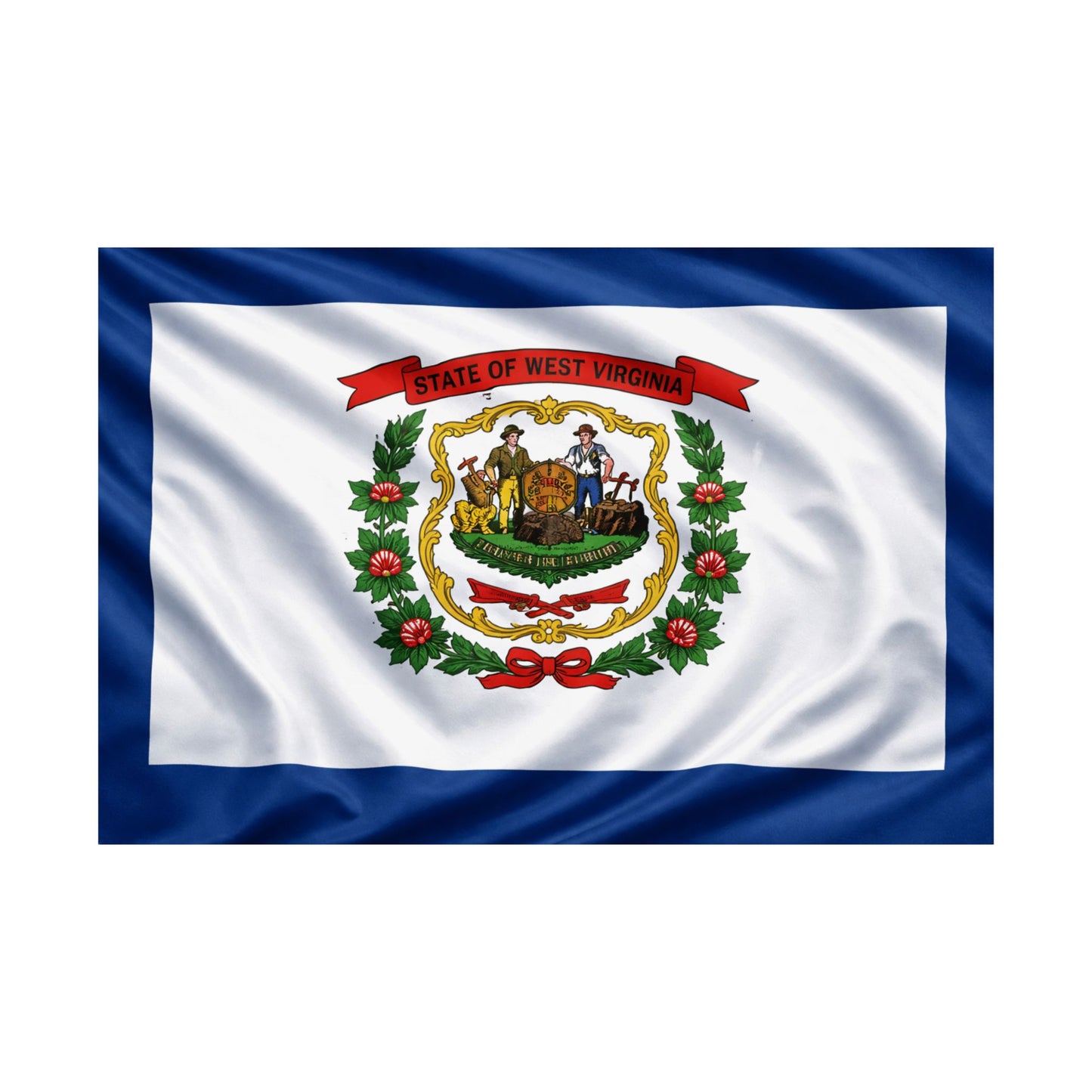 West Virginia Flag Matte Poster — Horizontal State Flag Wall Art