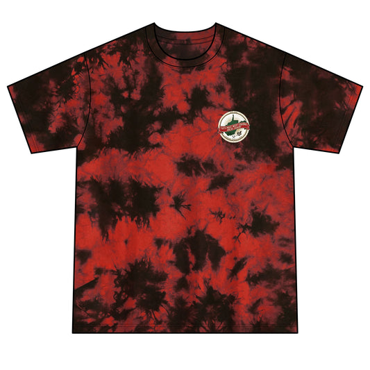 West Virginia Flag Tie-Dye T-Shirt — Crystal Red & Black USA Design