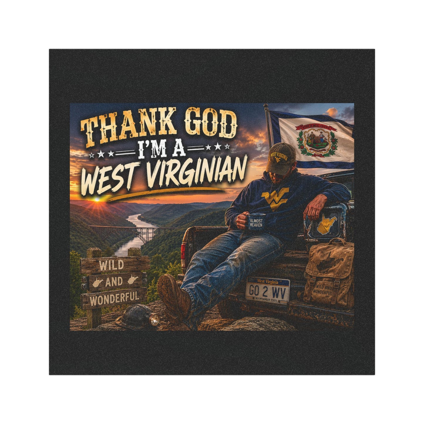 Than Godim a West Virginian Car Magnets