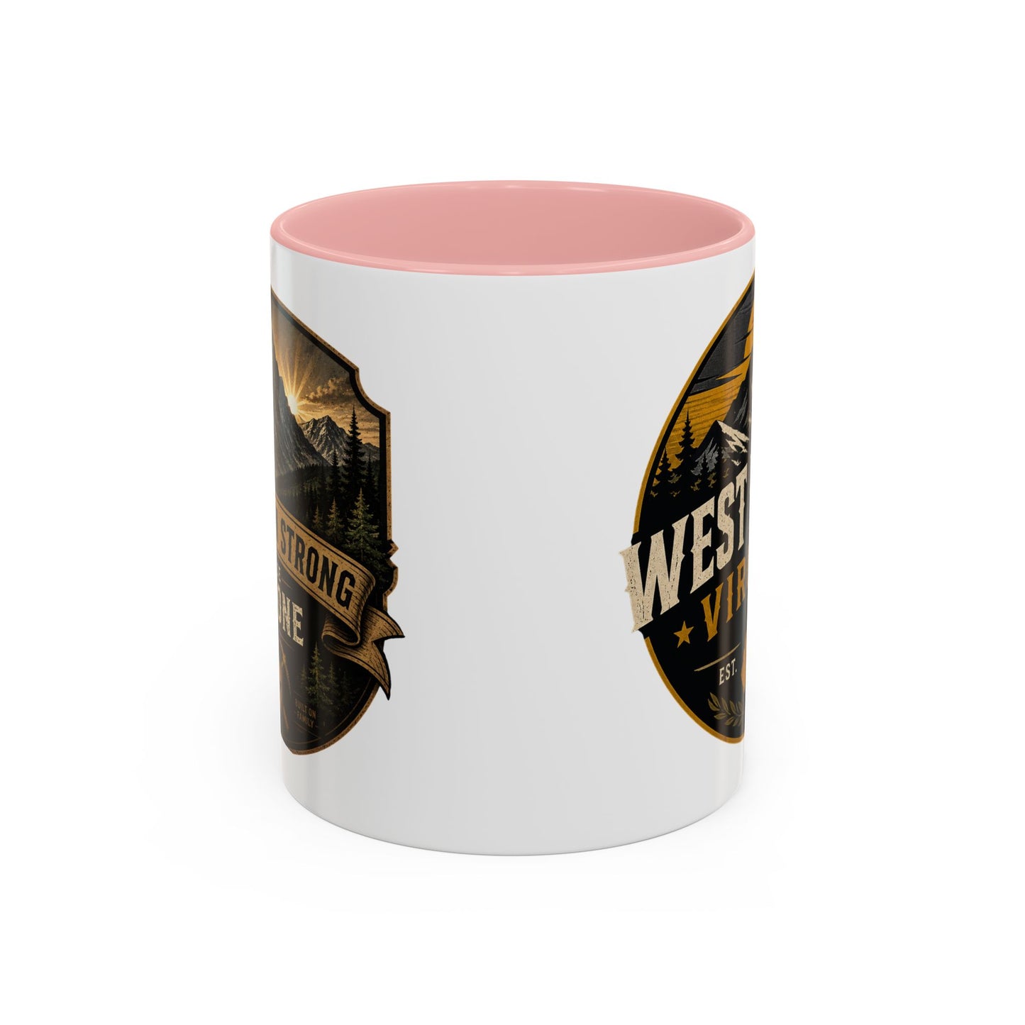 West By God Virginia Accent Coffee Mug — Vintage Mountain Cabin Design (11/15oz)