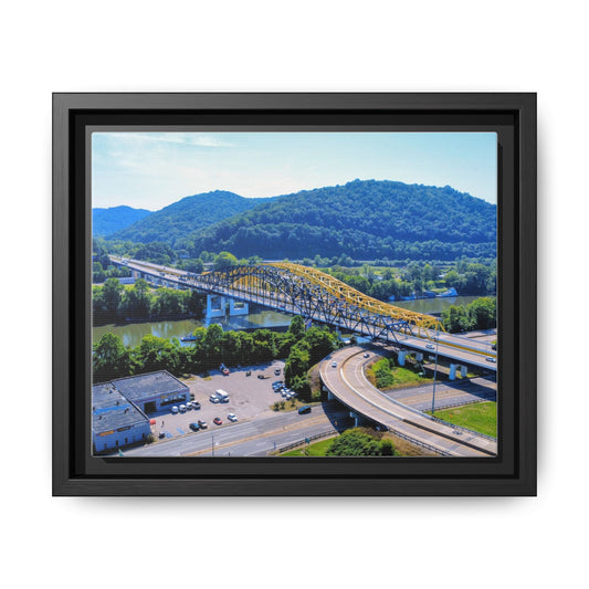 Chuck Yeager Memorial Bridge Matte Canvas, Framed (Multi-color)