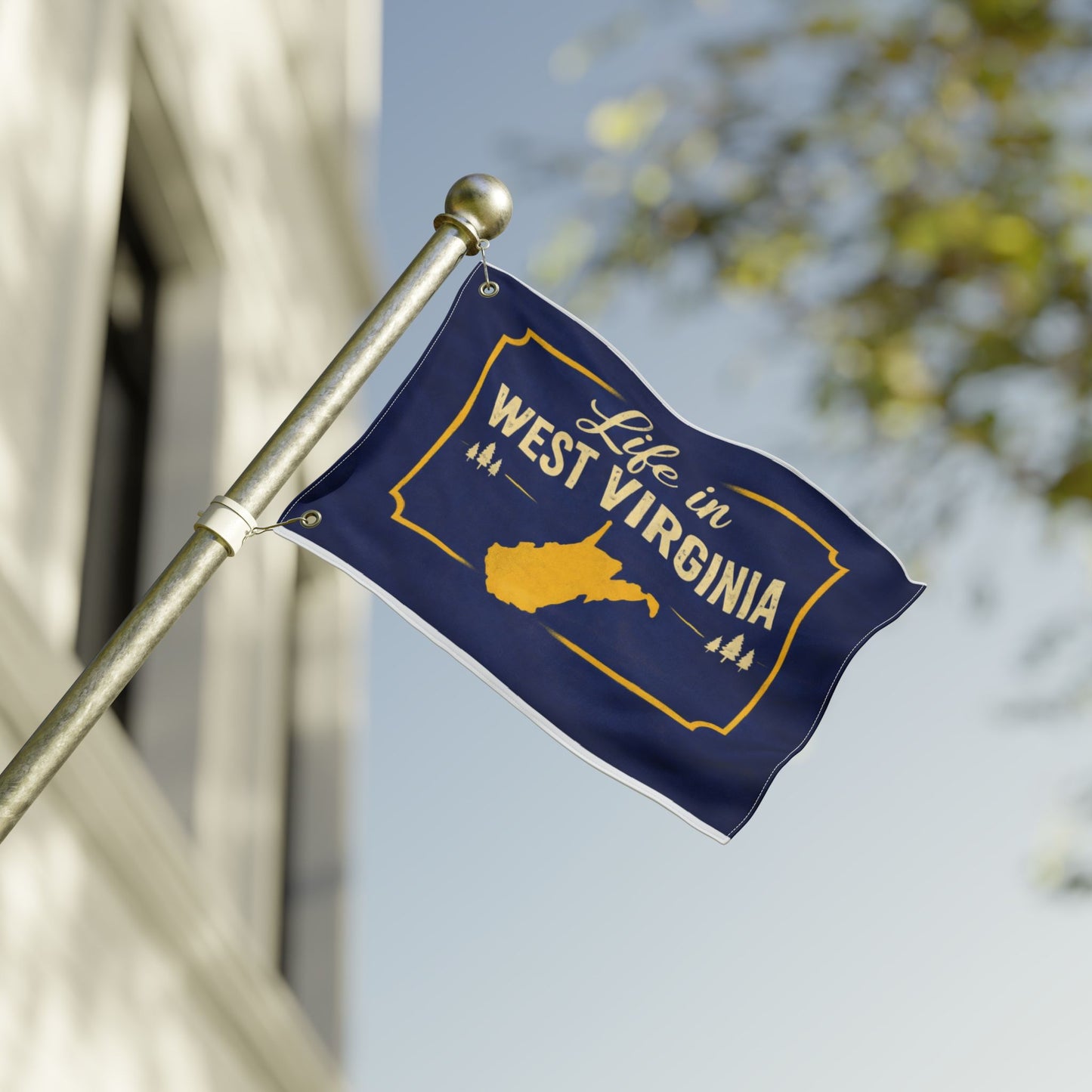 Life in West Virginia Double Sided Flag