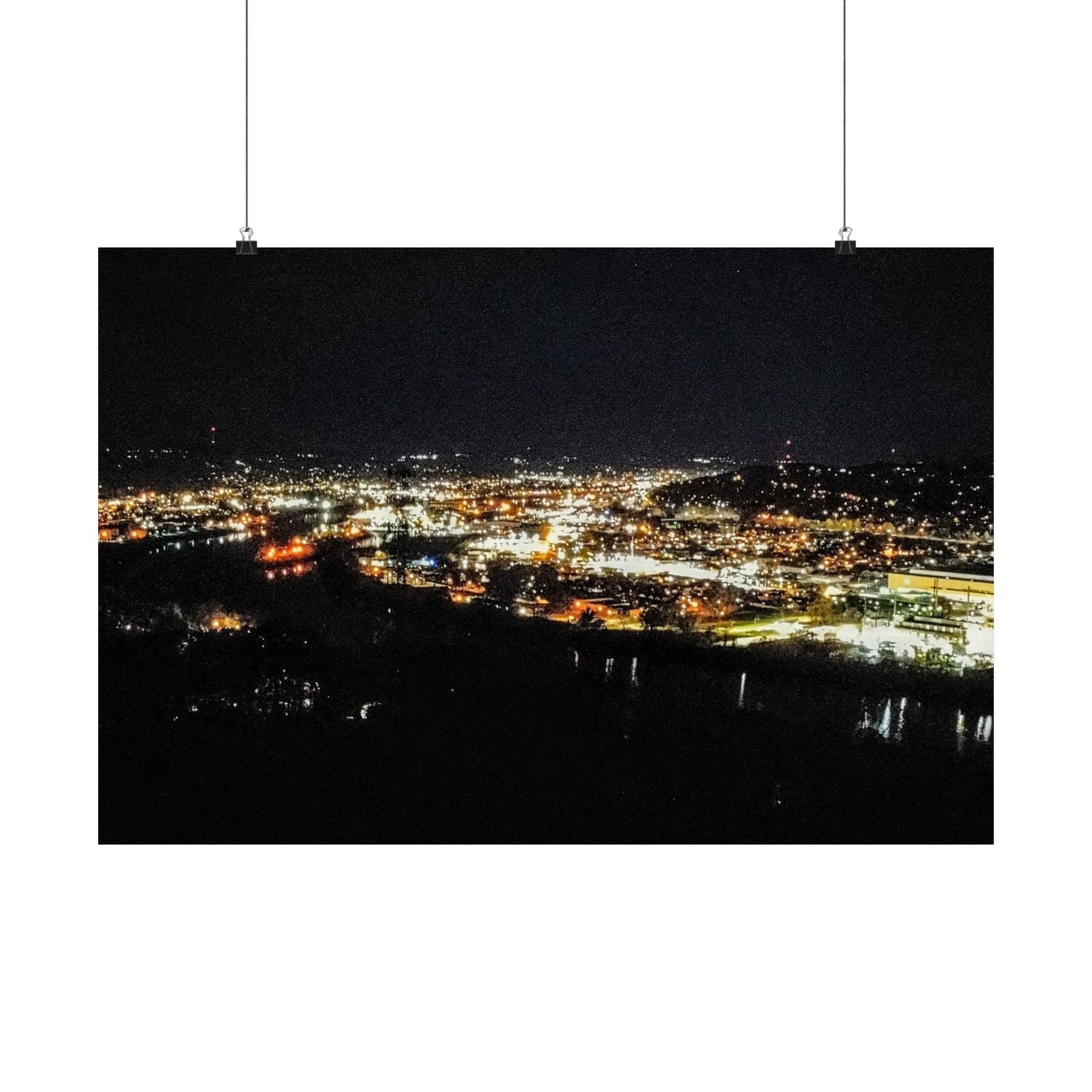 South Charleston Night Photo Matte Poster