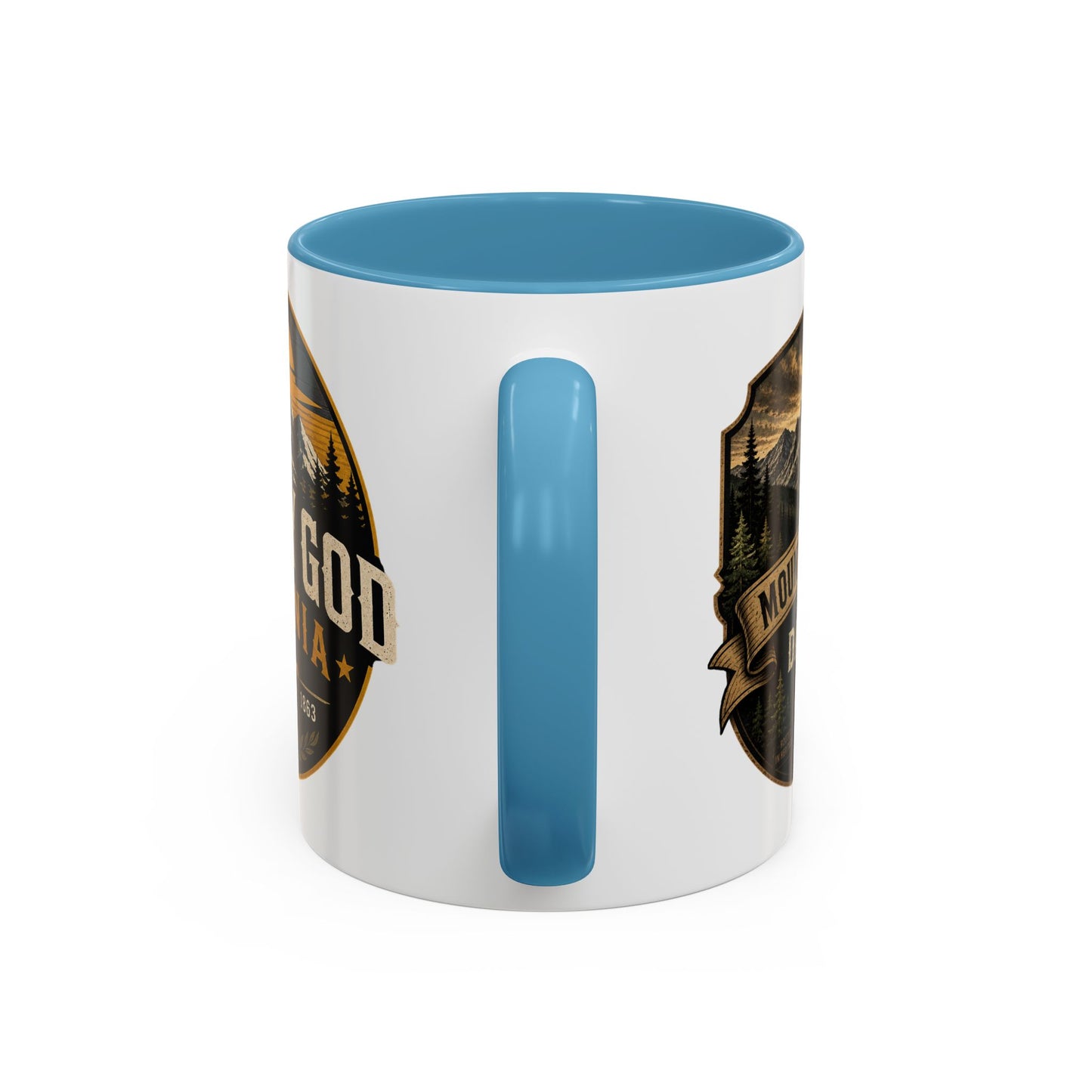 West By God Virginia Accent Coffee Mug — Vintage Mountain Cabin Design (11/15oz)