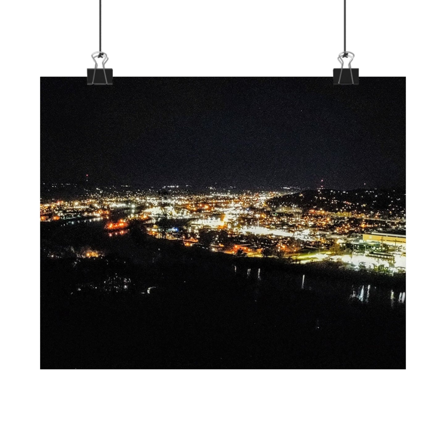 South Charleston Night Photo Matte Poster