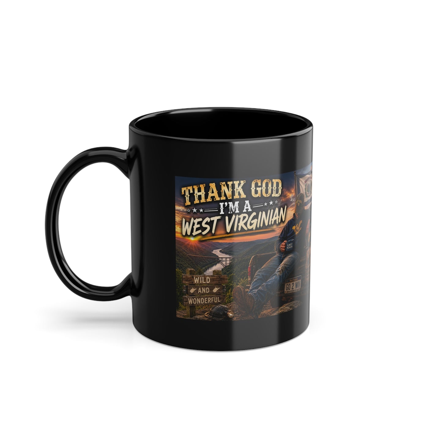 West Virginian Black Coffee Cup, 11oz