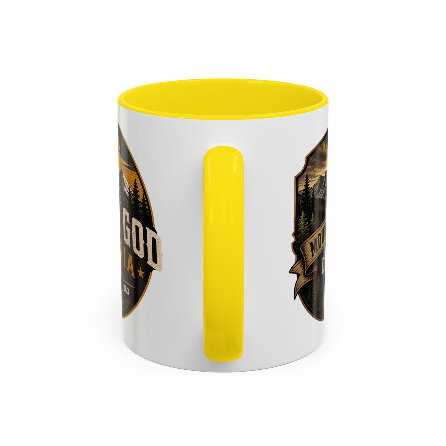 West By God Virginia Accent Coffee Mug — Vintage Mountain Cabin Design (11/15oz)
