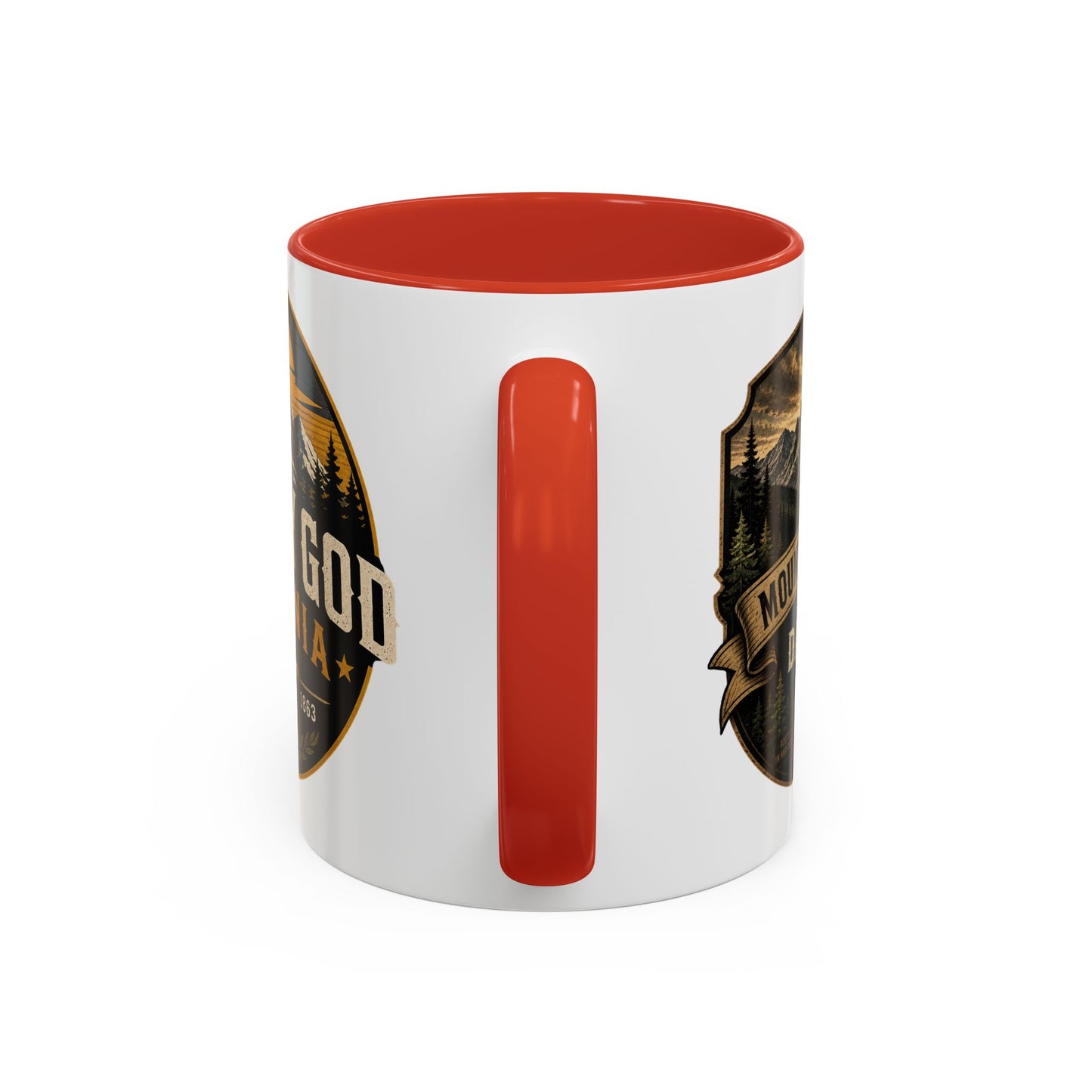 West By God Virginia Accent Coffee Mug — Vintage Mountain Cabin Design (11/15oz)