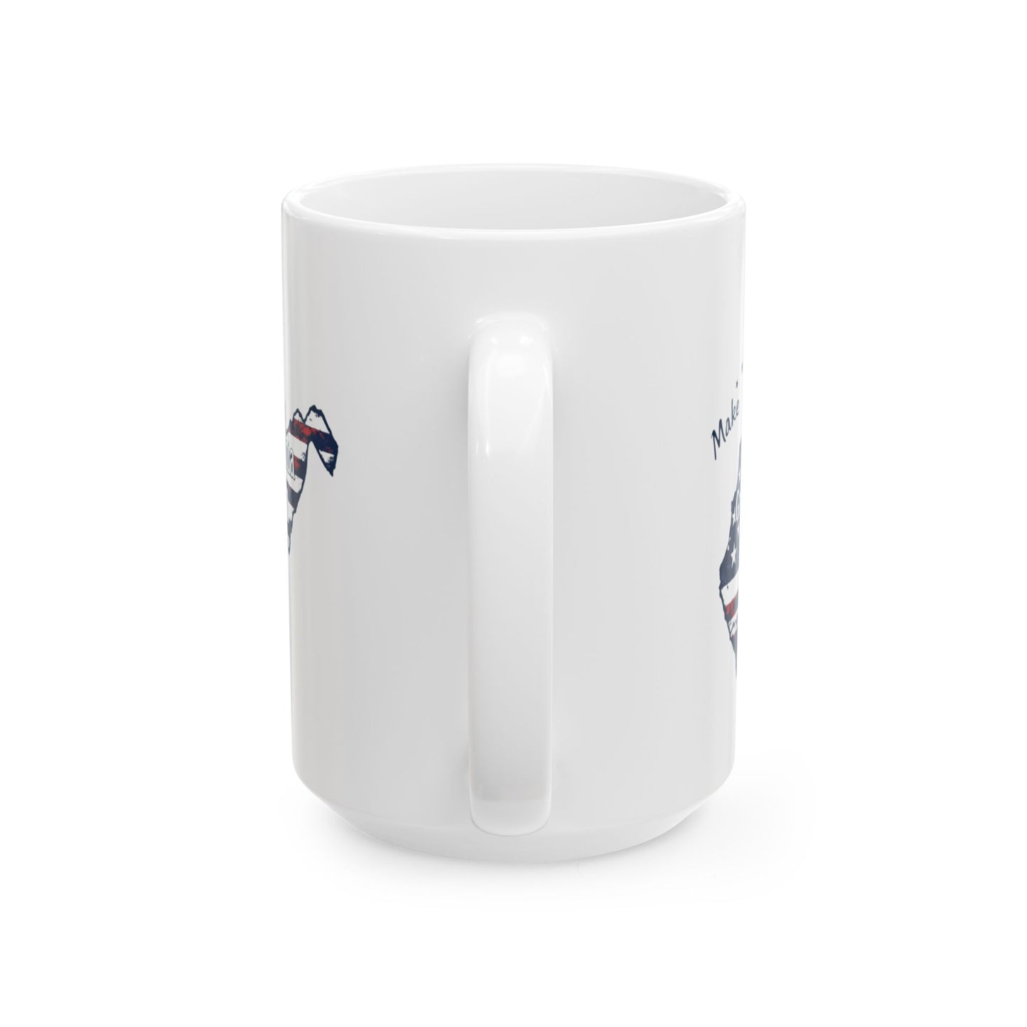Patriotic West Virginia Map Ceramic Mug (11oz, 15oz) - 'Make West Virginia Great'