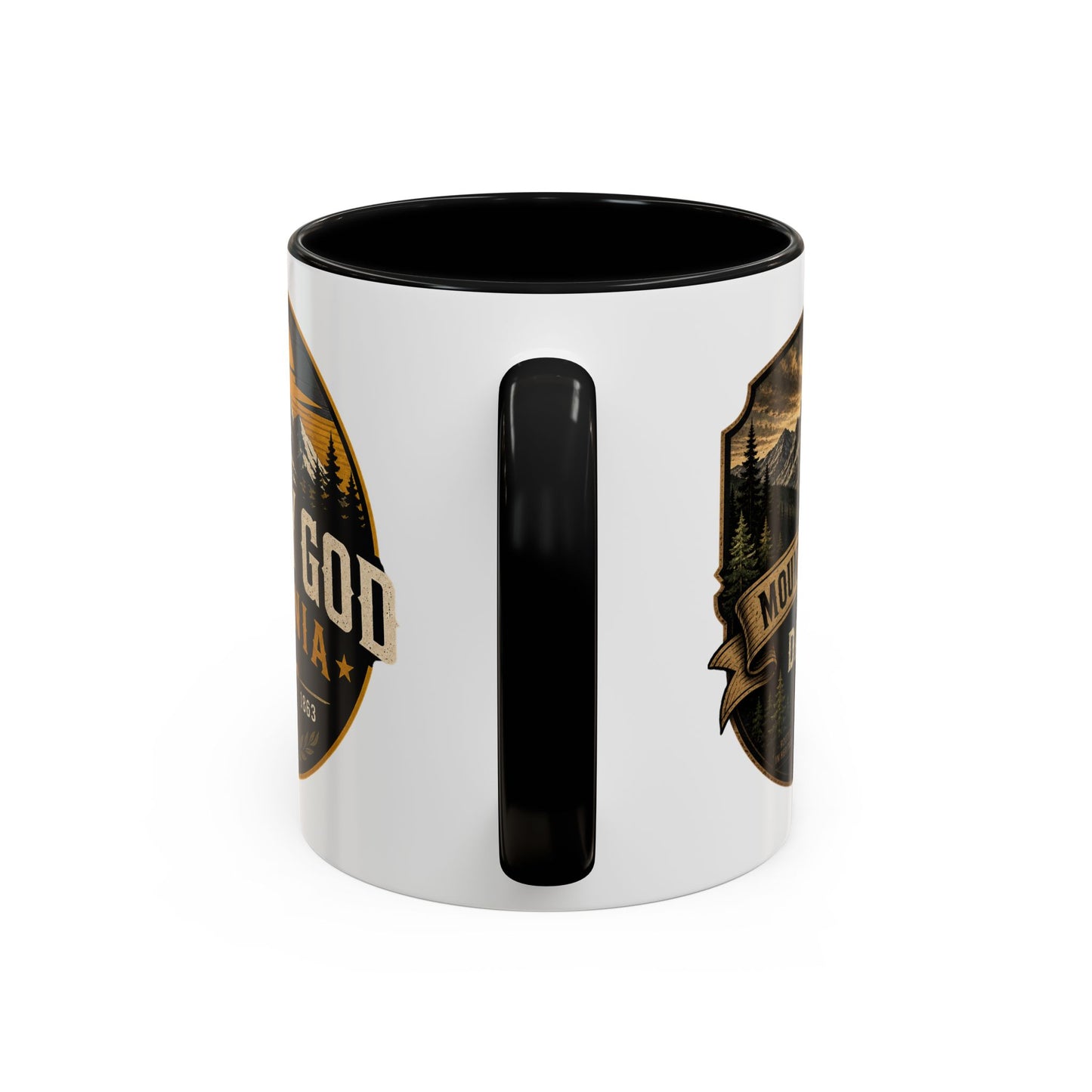 West By God Virginia Accent Coffee Mug — Vintage Mountain Cabin Design (11/15oz)