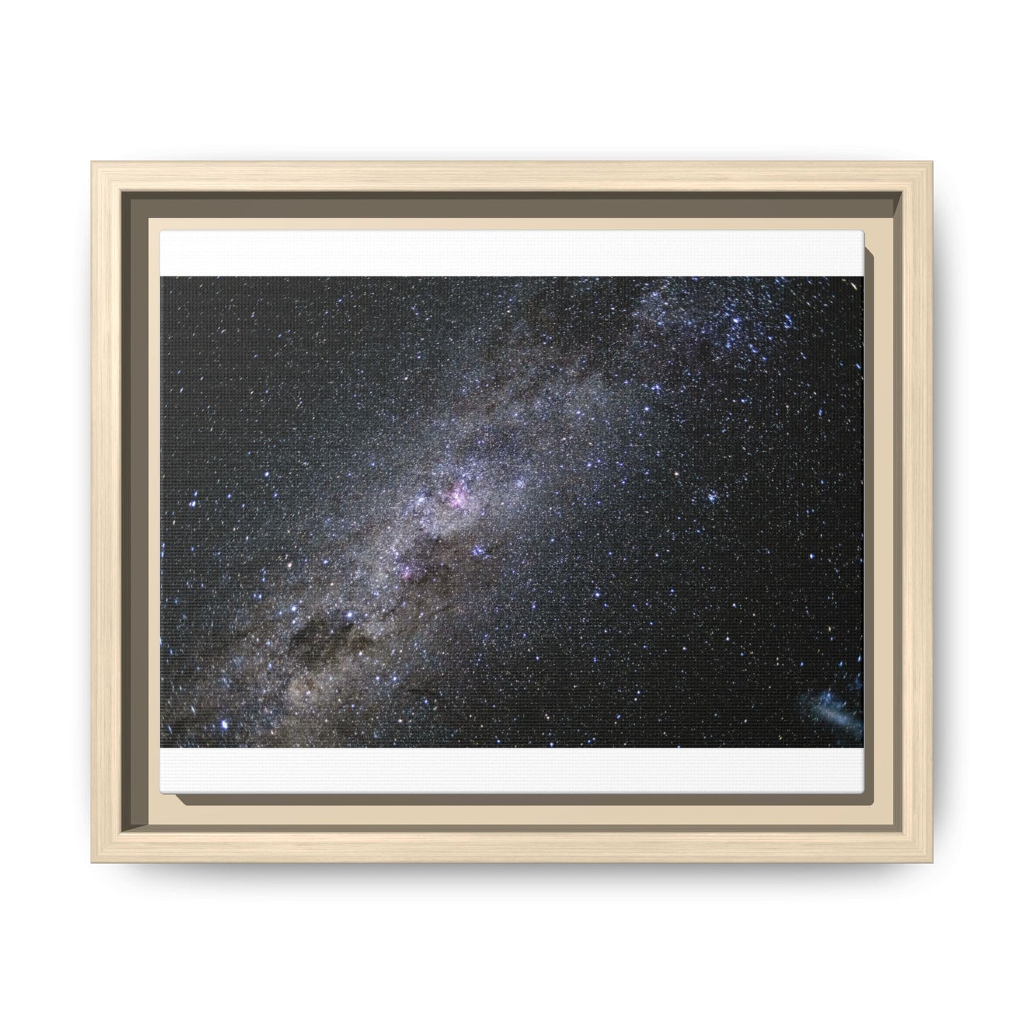 The milky way Galaxy Matte Canvas, Framed (Multi-color)