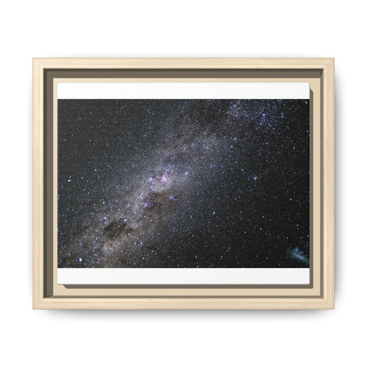 The milky way Galaxy Matte Canvas, Framed (Multi-color)