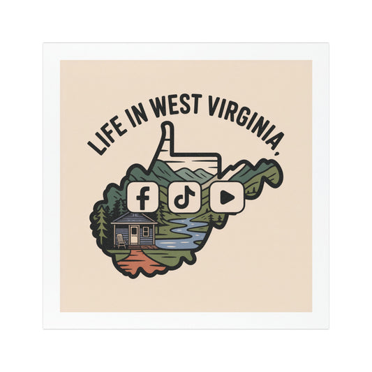 Car Magnet — "Life in West Virginia: Wild and Wonderful" State Silhouette