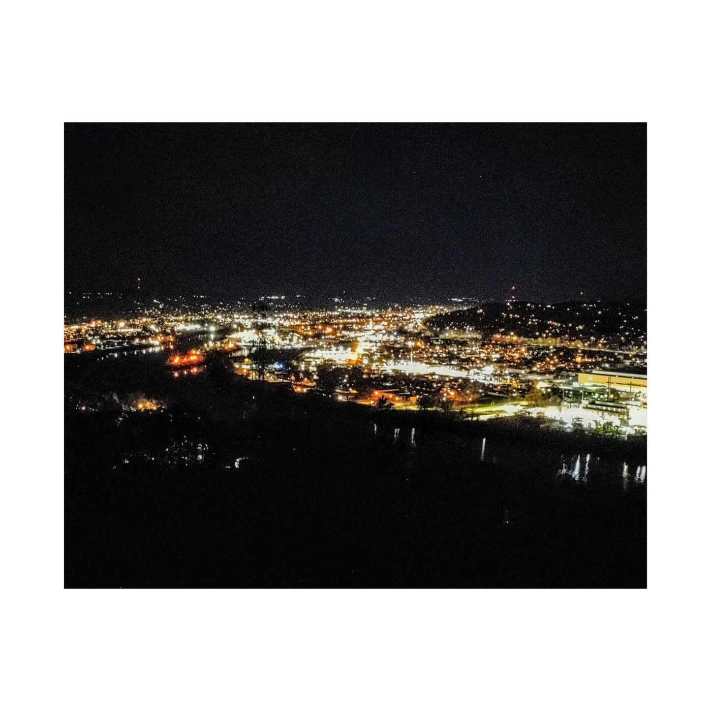 South Charleston Night Photo Matte Poster