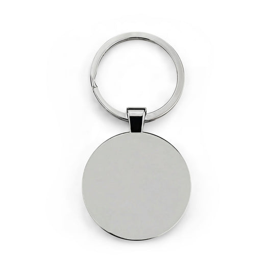 Round Stainless Steel Keychain — 'Life in West Virginia' Scenic Souvenir